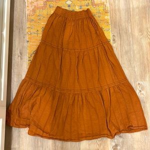 Universal Threads Maxi Skirt, Small, Burt Orange Color